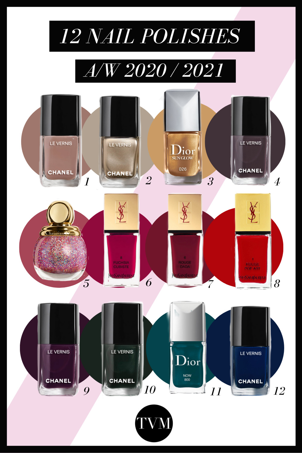 Fall is here! Ready to exchange the pastel spring colours for some fall ones? Here you will find the best 12 nail polishes for this A/W 2020!